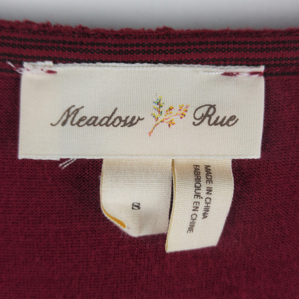 Anthropologie Meadow Rue Burgundy Lace Top - Picture 3 of 8